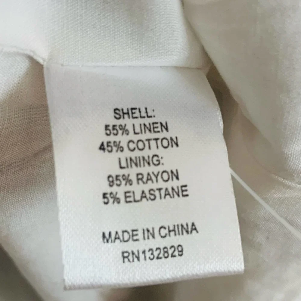 L'Academie Poppy Linen Blend Blue White Striped Blazer Size Small - Picture 5 of 10